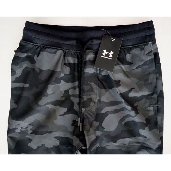 Under Armour 1379663 Men Sz S Black Camo UA Sportstyle Elite Print Joggers - Picture 7 of 10